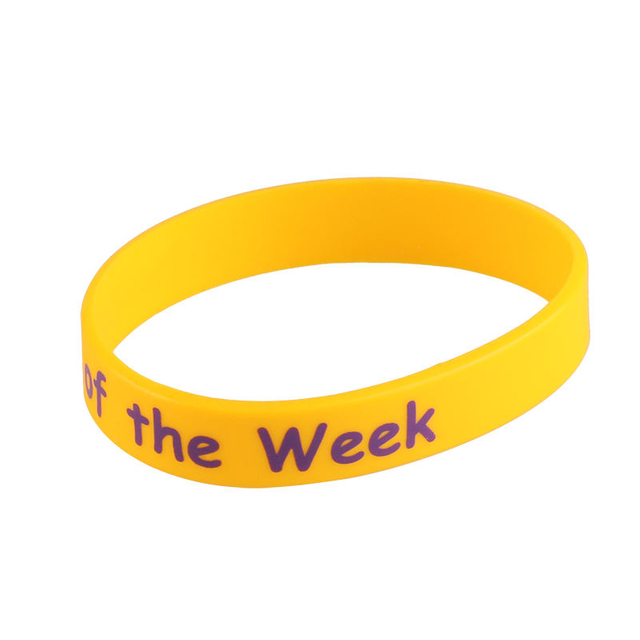 女性のためのカスタムプロモーション品質レインボーゴムシリコンブレスレット