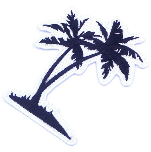 カスタムパーソナライズされたファッション人気のココナッツツリー刺繍パッチを縫い付けます