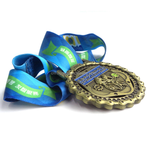 OEM製造金属工芸品サプライヤーヴィンテージ品質ゴールドアスレチックサイクリング製品メダル