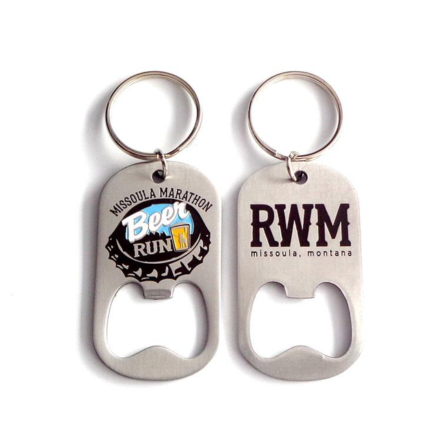 カスタムラウンドキーホルダー中山栓抜きステンレススチールクレジットカード