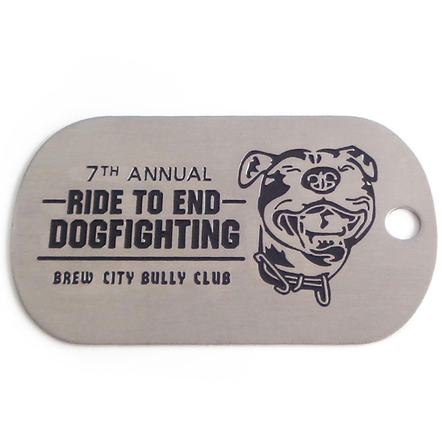 ファッションブランクメタルステンレススチールロゴ刻印昇華高級カスタムドッグタグネックレス、ボールチェーン付き