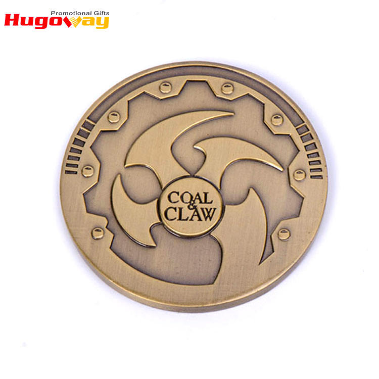 卸売カスタム金属真鍮亜鉛合金アルミニウムゴールドシルバートークンコイン