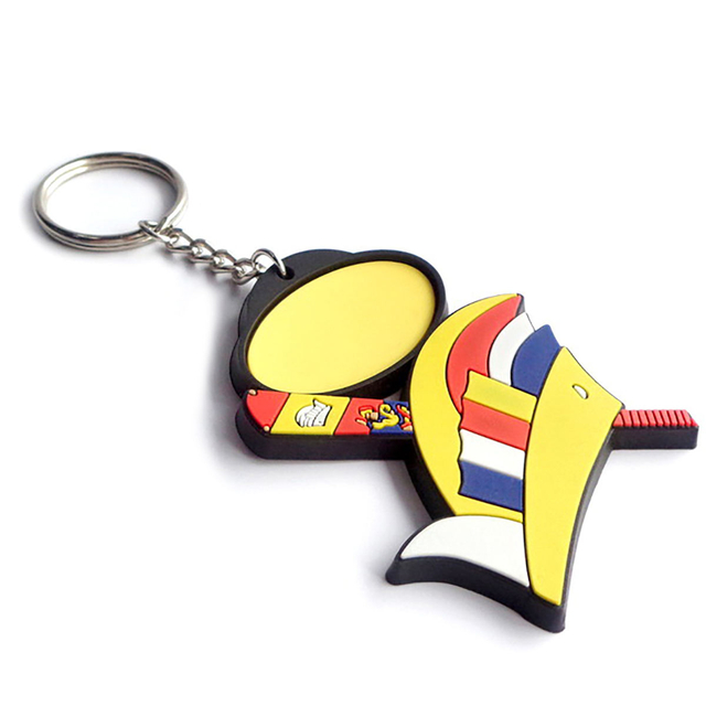 2023 プロモーションキーホルダー金属工芸品キーホルダーカスタム Oem Pvc 3D キーホルダー