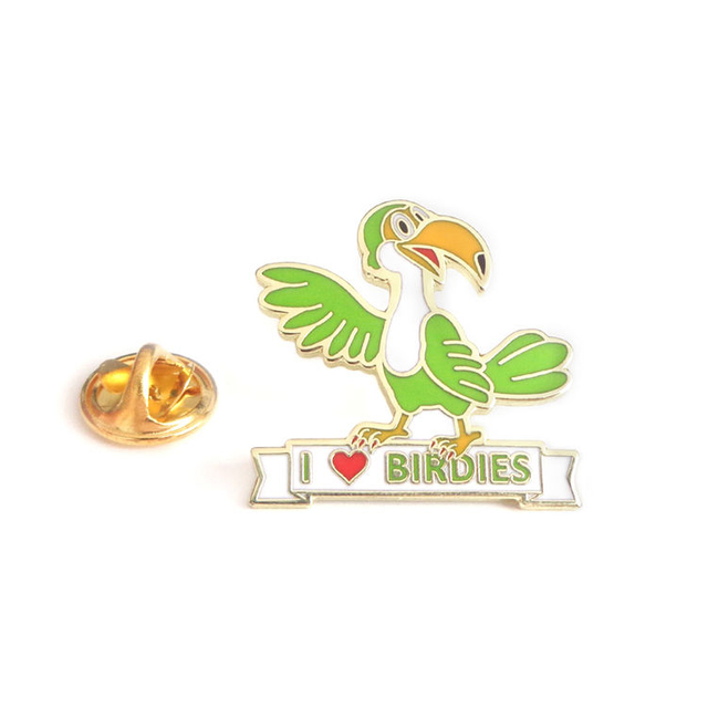 最小ピンなしメーカー製造カスタム金属カスタマイズされたハードソフトエナメルラペルバードピン