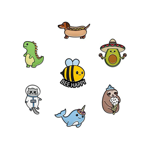 最小値なし高品質製造カスタムメタル漫画エナメルかわいいラペルピン