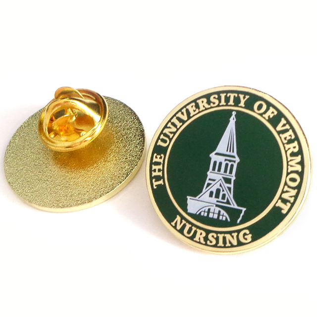 卸売学校記念金属スタンプ ロゴ バッジ