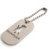 カスタム人気の金属ステンレスブランクユニークな名前ドッグタグ
